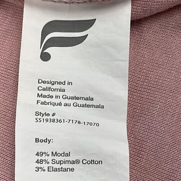 NWT Fabletics Quinn Will Wake For Brunch Short Sleeve Tee T Shirt Dusty Pink XXL - Picture 10 of 10